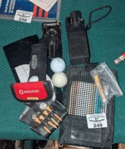 Golf Glove, tees, golf balls, etc