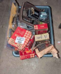 Storage hooks, nails, screws, basket