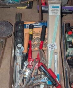 Brazing rod, bolt cutters, magnetic hooks, wrenches, etc