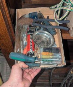 Screwdrivers, magnetic bowl, fencing pliers, etc