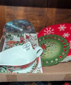 Gravy boat, seasonal serving trays, etc