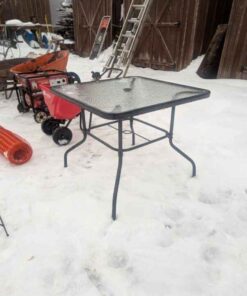 Glass top patio table