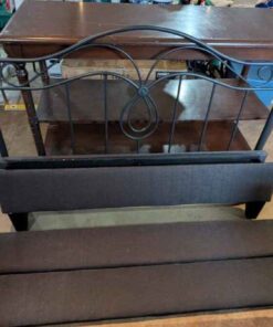 Headboard, upholstered foot and side rails