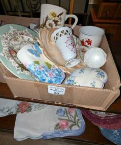 Waterfall dishes, teacups, vases, etc