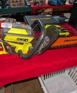 Ryobi Cordless Hedge trimmer and base 40 volt