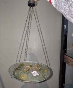 Hummingbird glass bowl feeder