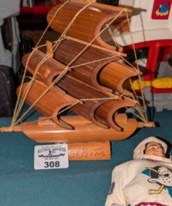 St. Kitts Wood Carved souvenir boat