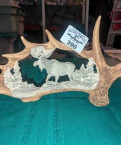 Moose antler carving
