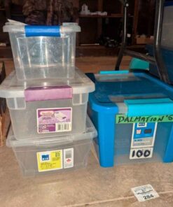 Plastic storage boxes