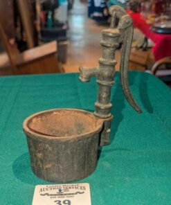 Cast replica miniature hand pump & basin