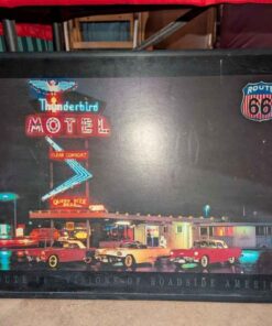 Route 66 Thunderbird motel illuminating wall art