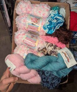 'Baby Bubbles' & assorted yarn skeins