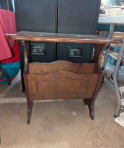 Wooden side table and magazine rack