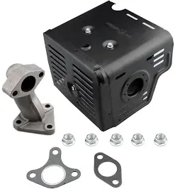 Replacement muffler for larger size single cylinder Honda engine