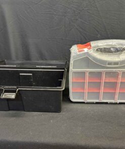 136 - Double side component box. Small plastic tool box