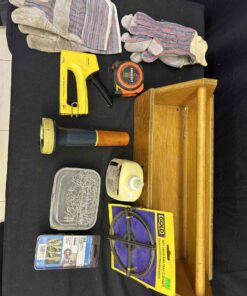 138 - Wooden Tool box and tools