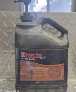 Kresto hand cleaner. Approximately 1/2 full