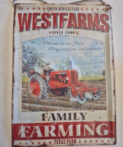 West Farms metal sign