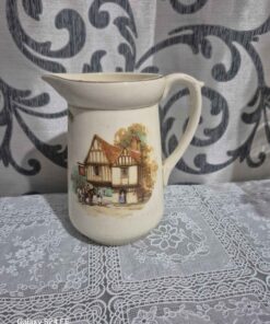 glass pitcher with horse