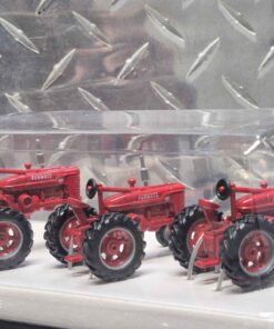 NEW 3 piece die-cast 1/64 scale iH farmall M set including 1939 "M" narrow front 1939 "M" wide front and 1945 "MV" high crop."