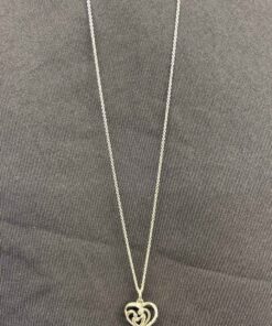 278 - Mother and Baby Heart Pendant, Sterling silver, 20" chain. Valued at $100.