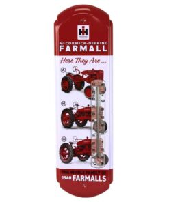 IH Family of Farmalls (A, H & M) Metal Thermometer, 5.125in x 17.375in