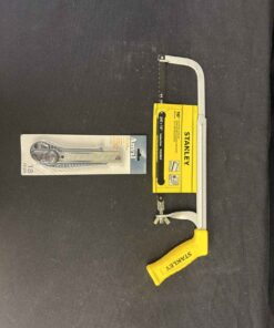 63 - Stanley 10" adjustable hack saw. Anvil wheel lock snap-off knife