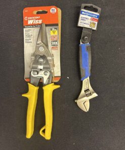 72 - Crescent Wiss Aviation Snips. Mastercraft Adjustable wrench 6"