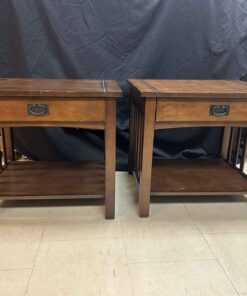 77 - 2 wooden end tables. 22" square, 21" high.