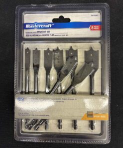 88 - Mastercraft Black oxide coated spade bit set. 8 pc