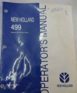 New Holland 499 Haybine Operator's Manual