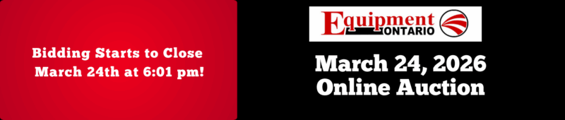Equipment Ontario March 24th Online Auction