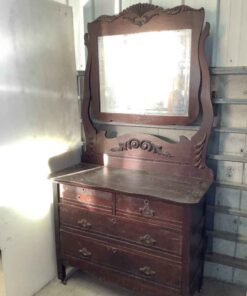 Antique Dresser with Bevelled Mirror