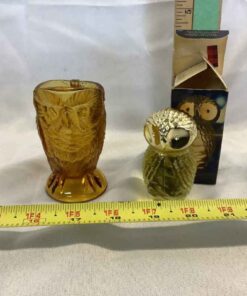 Owls - Amber Glass Pitcher and Avon Perfume