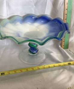 Art Glass Pedestal Bowl