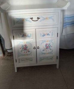 Folk Art Painted Cabinet