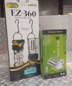EZ 360 light and light bulb.... turn your power tool batteries into an emergency back up light or take it camping...tool only no battery