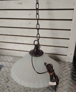 Beautiful bronze hanging light fixture adjustable for low or high ceilings