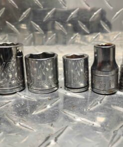 Assorted sockets including 10 mm