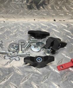 Assorted knobs and miscellaneous shear pins etc