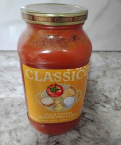 Classico 4 cheese pasta sauce...date is current