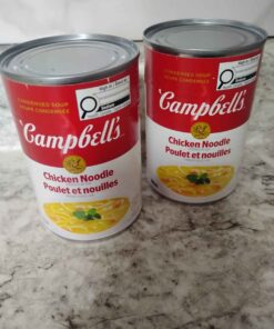 Qty 2 chicken noodle soup....date is current