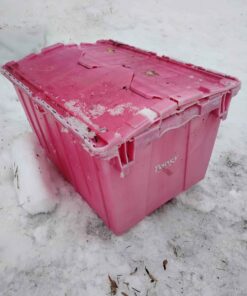 Hinged lid storage box