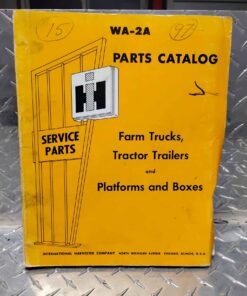 IH WA-2A PARTS CATALOG