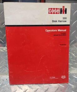Case IH 350 disc Harrow operators manual