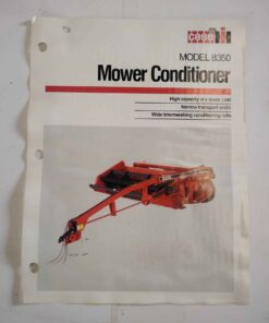 Case IH 8350 mower conditioner vintage literature