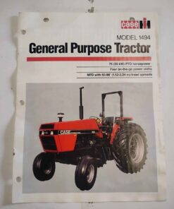 Case IH model 1494 vintage literature