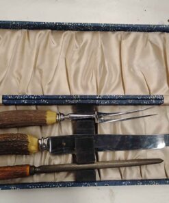 Stag handle knife set