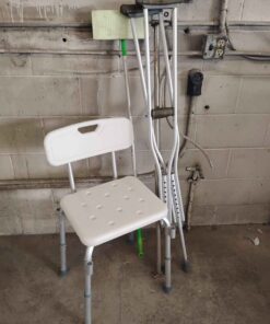 bath chair & crutches