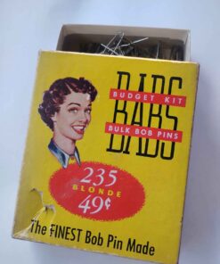 Babs antique box with bobby pins